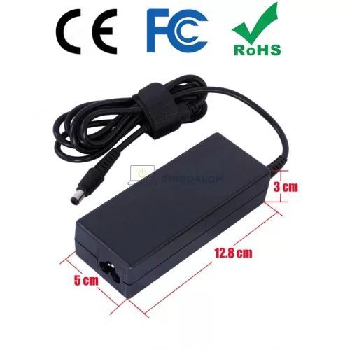 Toshiba 90W (15V 6A, 6.3x3.0mm) OEM laptop töltő – Satellite, Qosmio, Dynabook