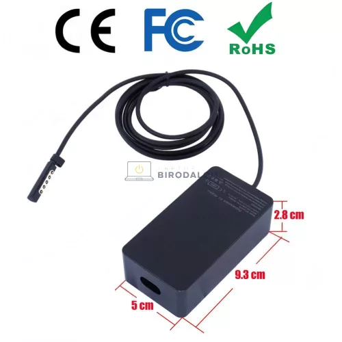 Microsoft Surface 12V 3.6A (43W) OEM laptop töltő – Surface RT, Pro 1/2, Surface 2