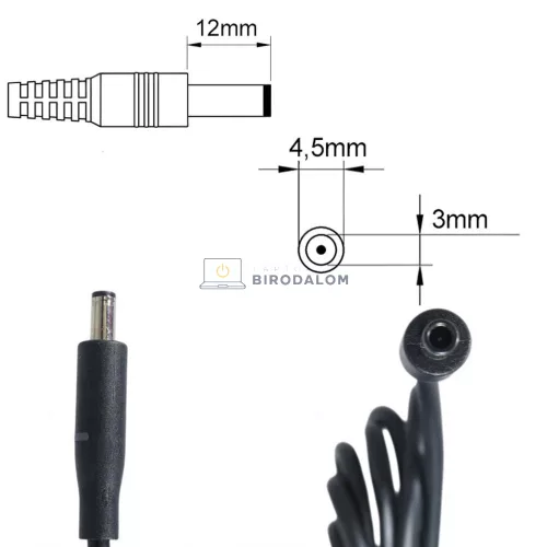 Dell 19.5V 4.62A 90W OEM laptop töltő (4.5×3.0mm)