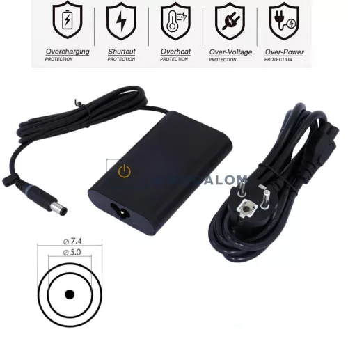 Dell Inspiron 3721, 15 3542, Latitude 14 5430 19.5V 3.34A 65W 7.4×5.0mm OEM laptop töltő