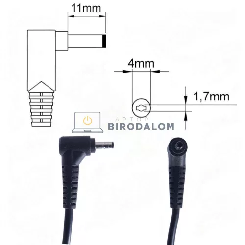 Dell 19.5V 4.62A (90W) 4.0x1.7mm OEM laptop töltő – Vostro 5460, 5470, 5480, 5560