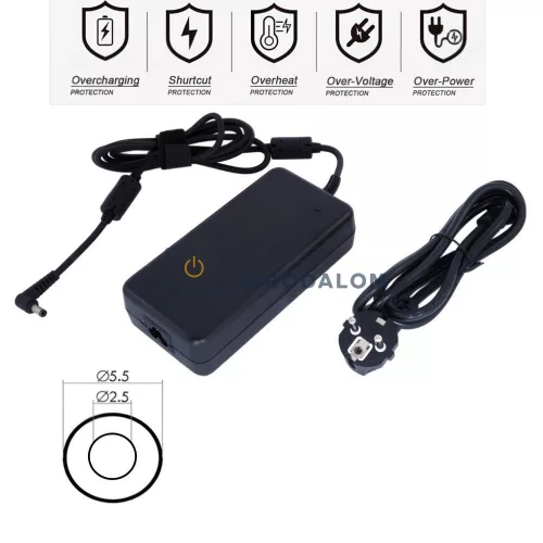 Asus, Gigabyte, Lenovo, Medion 19.5V 7.7A (150W) 5.5×2.5mm OEM laptop töltő