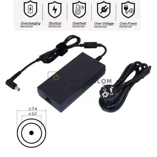 Dell/MSI 19.5V 9.23A (180W) 7.4x5.0mm OEM laptop töltő – Dell Latitude, Precision, MSI GL75, NUC