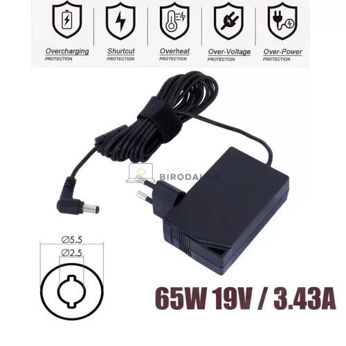 Universal 19V 3.43A (65W) 5.5x2.5mm OEM laptop töltő