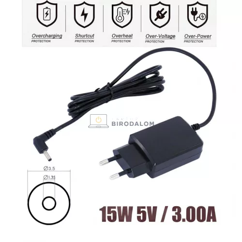 Universal 5V 3A (15W) 3.5x1.35mm Gyári laptop töltő