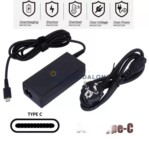 Acer 20V 3.25A (65W) Type-C OEM laptop töltő – Chromebook, Swift, Aspire, Tab sorozat
