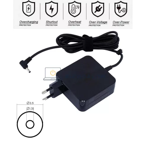 Toshiba / Quest 19V 3.42A (65W) 3.5×1.35mm OEM laptop töltő