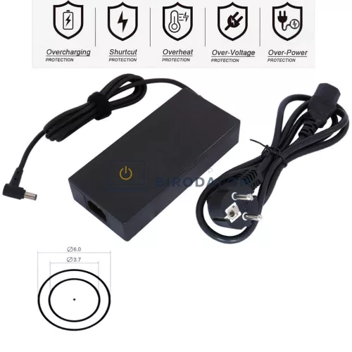 Asus ROG Zephyrus G, TUF Dash F15, TUF Gaming F15, FX516, FA506 200W OEM laptop töltő, 20V 10A, 6.0x