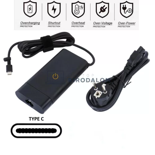HP EliteBook, Spectre x360, ProBook 20V 4.5A (90W) USB Type-C OEM laptop töltő