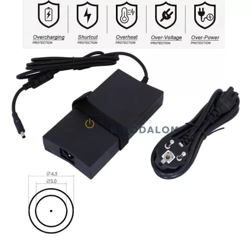 Dell 19.5V 6.7A 130W 4.5x3.0mm OEM laptop töltő (Inspiron, Optiplex, Precision M3800, Vostro, XPS 15