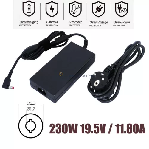 Acer Nitro 5 AN515 / Nitro 16 AN16 / Nitro 17 AN17 / Aspire V Nitro VN7 19.5V 11.8A 230W 5.5×1.7mm OEM laptop töltő