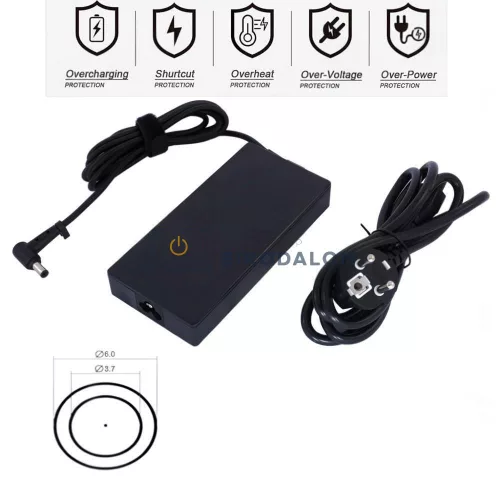 Asus TUF Gaming FX504G FX505DY FX505G FX705GE 120W OEM laptop töltő, 20V 6A, 6.0x3.7mm