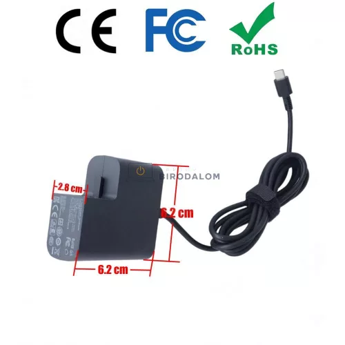 HP 20V 2.25A (45W) USB Type-C OEM laptop töltő (Spectre 13, Spectre x360 13, ZBook 14, ZBook 15)