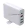 GaN 4 portos 75W utazó OEM gyors-töltő (1x USB-C + 3x USB-A, fehér) – Apple, Samsung, Nintendo