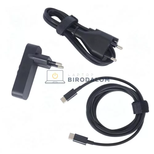 GaN 4 portos 75W utazó OEM gyors-töltő (1x USB-C + 3x USB-A, fekete) – Apple, HP, Samsung, Huawei, D