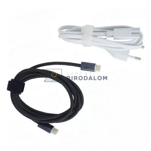 GaN 140W 3-portos (2× USB-C + 1× USB-A) univerzális laptop töltő, fehér