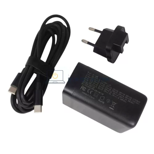 GaN 4 portos 140W OEM gyors-töltő (1x USB-A + 3x USB-C, fekete) – Apple, Dell, HP, Samsung, Google