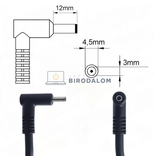 HP 19.5V 16.92A 330W 4.5x3.0mm OEM laptop töltő (Omen 17-ck sorozat)