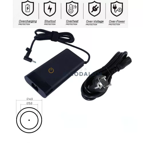 HP 19.5V 11.8A (230W) 4.5x3.0mm OEM laptop töltő, Omen 16, 17