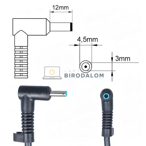 HP 19.5V 11.8A (230W) 4.5x3.0mm OEM laptop töltő, Omen 16, 17