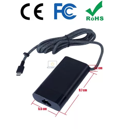 HP 20V 3.25A (65W) Type-C OEM laptop töltő – Elite X2, EliteBook x360, EliteBook 1040, Pro c640