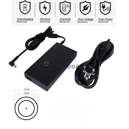 MSI 20V 9A (180W) 4.5x3.0mm OEM laptop töltő – Bravo 15, GF75, GL66, Creator Z16