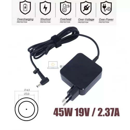 Asus 19V 2.37A (45W) 4.5x3.0mm OEM laptop töltő