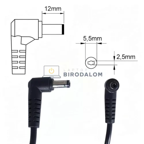 Dell S2319H S2319HN S2319NX monitor 12V 5A (60W) 5.5x2.5mm OEM töltő/adapter