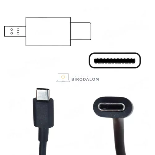 Dell 28V 5.89A (165W) USB Type-C GaN OEM laptop töltő – Alienware x14 / Latitude 5340 / 5540 / Chromebook 3380