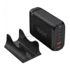 GaN 6 portos 160W OEM gyors-töltő (2x USB-A + 4x USB-C, fekete)