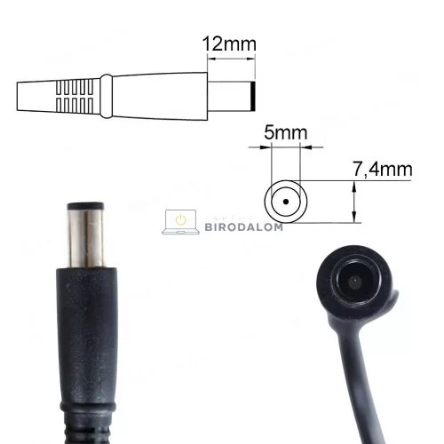 HP 19.5V 2.31A (45W) 7.4x5.0mm OEM laptop töltő