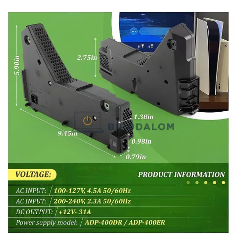 Sony PlayStation 5 PS5 CFI-1000 CFI-1100 CFI-1015A CFI-1116A tápegység (OEM) ADP-400DR ADP-400ER