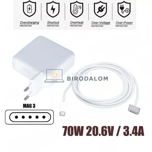 Apple MacBook Air/Pro MagSafe 3 OEM laptop töltő 20.6V 3.40A 70W