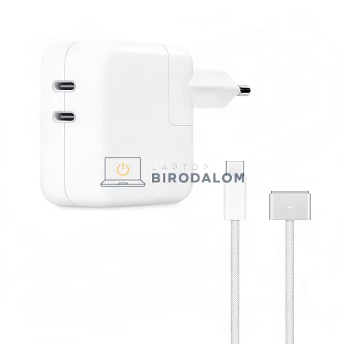 Apple 35W OEM laptop töltő – MacBook Air A2681 / A2941 / A3113 / A3449 / A3448 – Dual USB-C / MagSafe 3