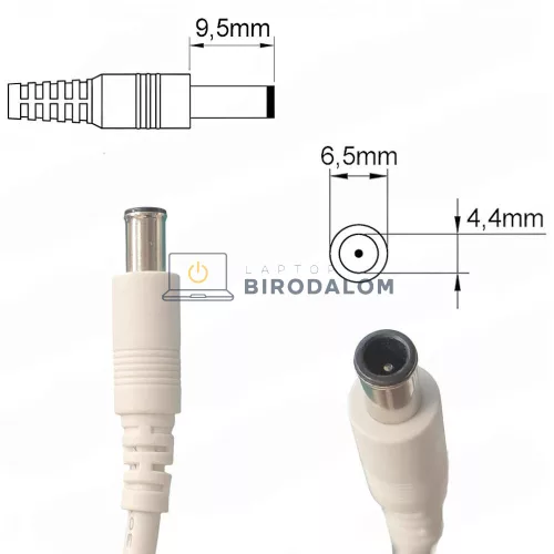 LG 19.5V 10.80A 210W OEM laptop/monitor töltő adapter, fehér