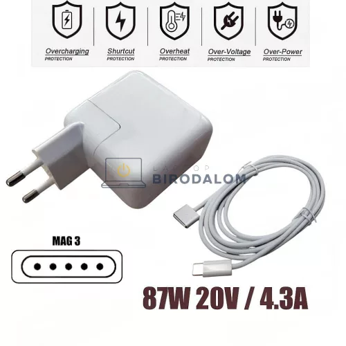 Apple MacBook 87W USB-C OEM laptop töltő - A1719