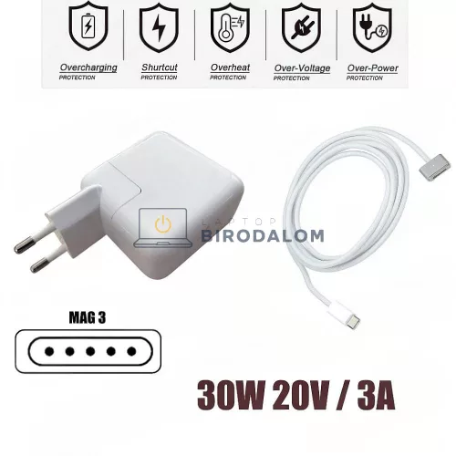 Apple MacBook Air 13" 30W USB-C MagSafe 3 OEM laptop töltő – A2681, A3113, A3240
