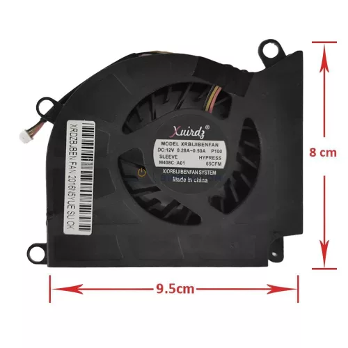 MSI GX660, GT680, GT683, GT60, GT70, 16F1, 16F2, 16F3, 1761, 1762 gyári CPU hűtőventilátor (3 pin)