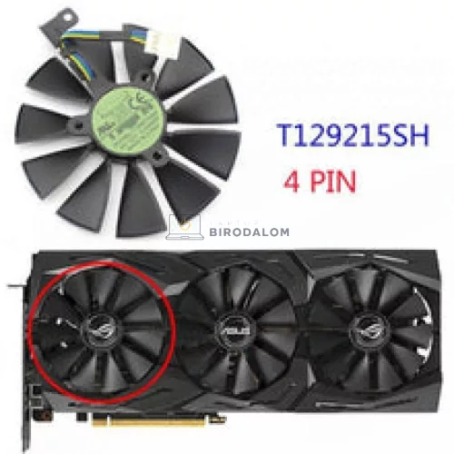 Asus ROG Strix GeForce RTX 2060, RTX 2070 GAMING GPU hűtőventilátor, 88mm, 4 pin