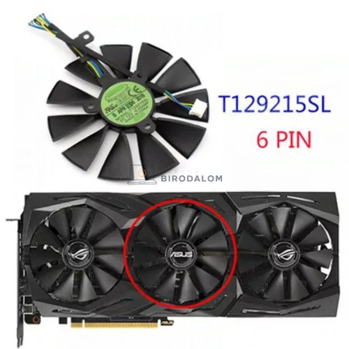 Asus ROG STRIX GeForce RTX 2060 / 2070 GPU hűtőventilátor, 88mm