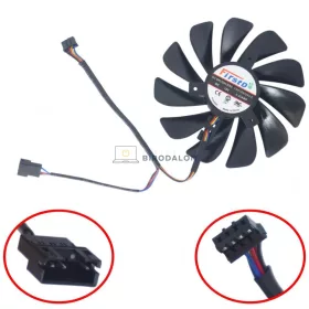   XFX Radeon RX 580, RX 590 GPU gyári hűtőventilátor B (4 pin, 95mm)