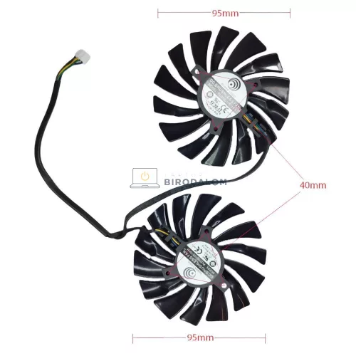 MSI GeForce GTX 1060, GTX 970, GTX 980 GPU hűtőventilátor, 95mm (PLD10010S12HH)