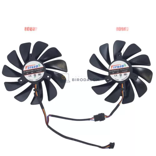 XFX Radeon RX 580 GTS Black Edition 8GB, RX 580 GTS XXX Edition 8GB, RX 580 GTS Black Core Edition 8GB, RX 590 GPU hűtőventilátor (Fan A, 95MM)