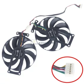  Asus GTX 1650, GTX 1660 Ti, RTX 2060, RTX 2070 laptop GPU hűtőventilátor 90mm (6 pin)