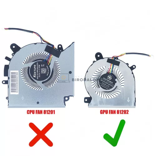 MSI Katana GF66 11UC, GF76, Pulse GL76, GL66 GPU hűtőventilátor (4 pin)