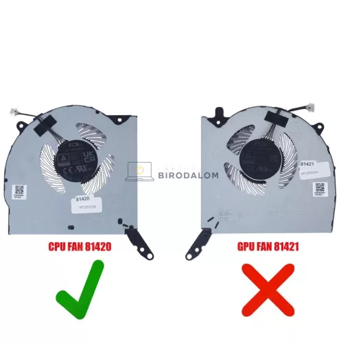 Lenovo Legion Pro 5 16IRX8, Pro 5 16ARX8, Y9000P 2023 CPU hűtőventilátor (4 pin)