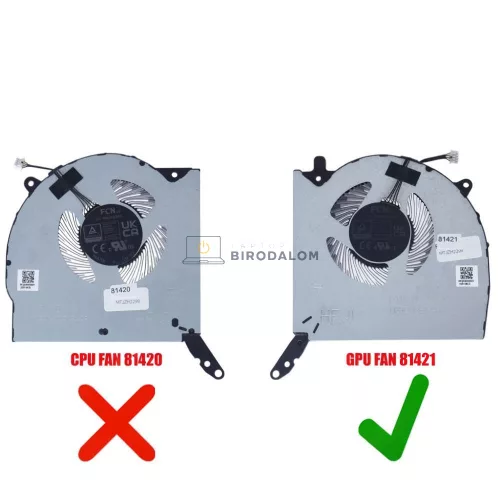 Lenovo Legion Pro 5 16IRX8, Legion Pro 5 16ARX8, Legion Y9000P GPU hűtőventilátor (4 pin)