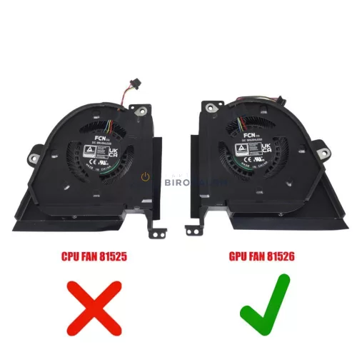 Asus ROG Zephyrus Duo 16 GX650, GX650RX, GX650RW, GX650RM, GX650RS, GX650PY, GX650PZ GPU hűtőventilátor (4 pin)