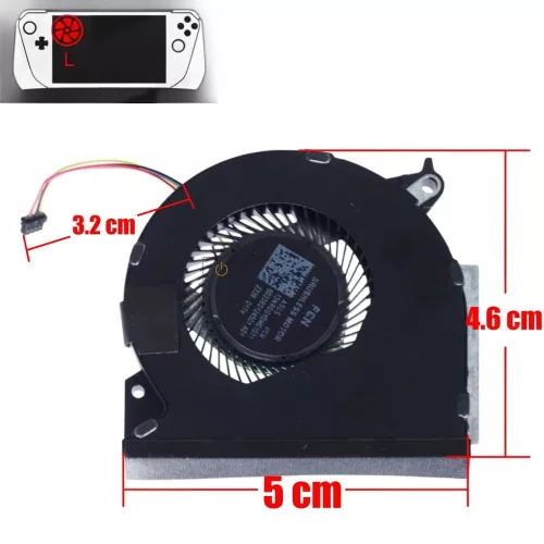 Asus ROG Ally 2023 RC71L bal oldali CPU hűtőventilátor (4 pin)