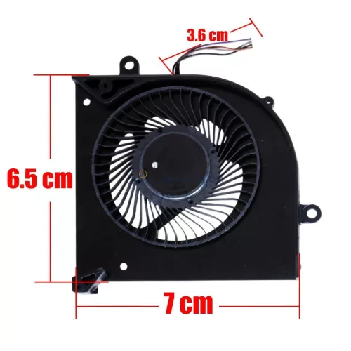 MSI Stealth 17M A12U, A12UE, MS-17R1 CPU hűtőventilátor, 4 pin (E322501301A87, BS5005HS-U3I)